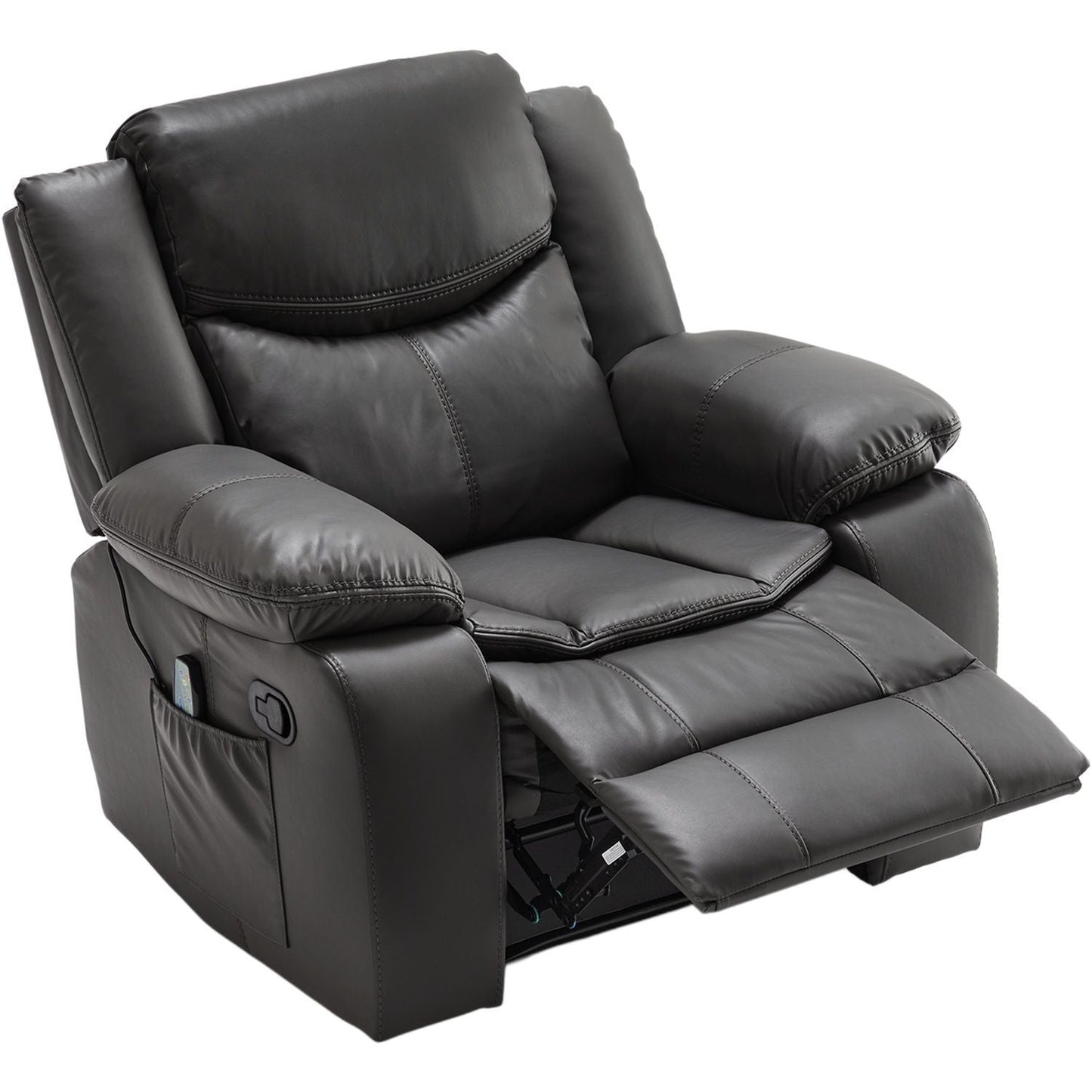 Recliner Chair With Vibration And Heating - Gray