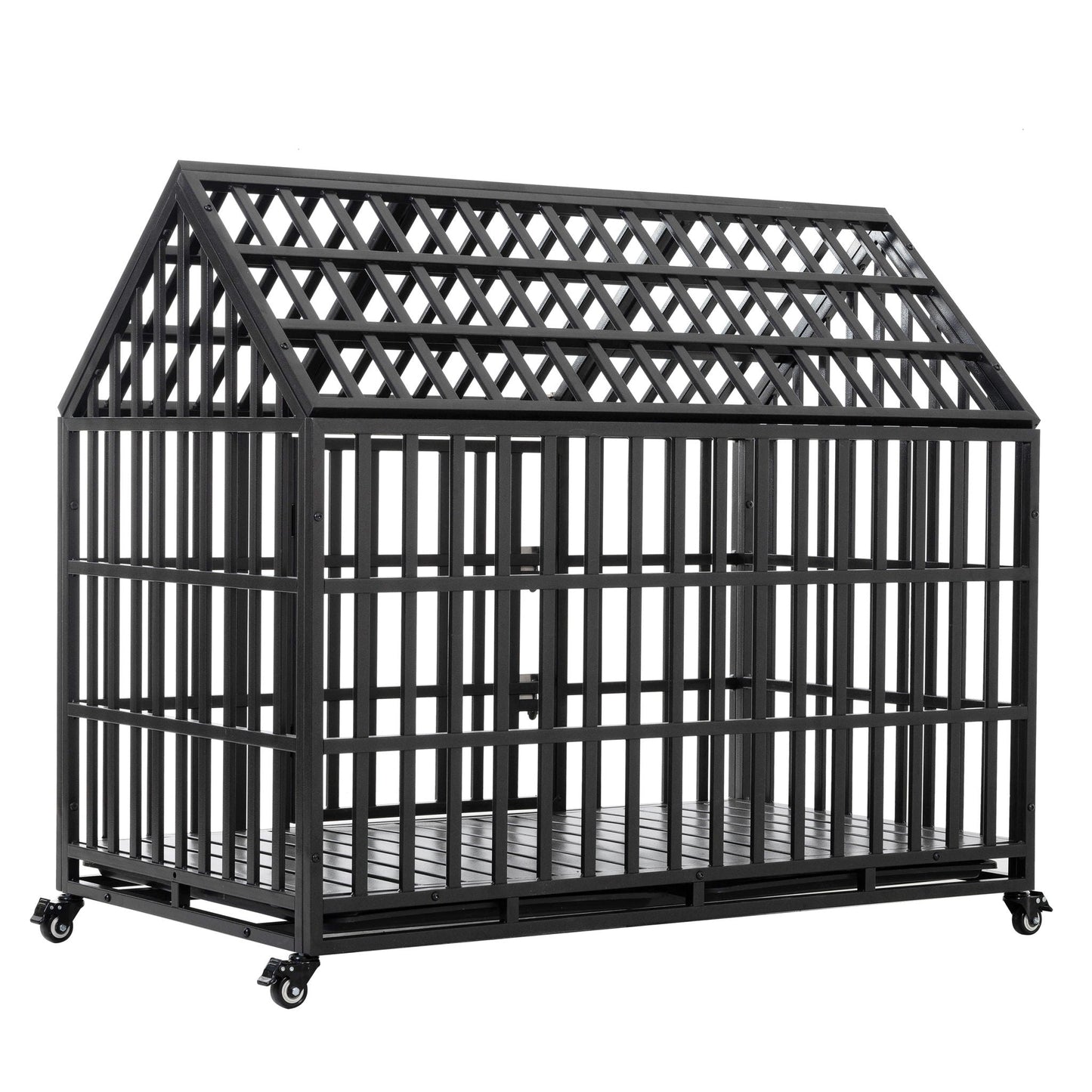 Heavy Duty Dog Crate Lockable Wheels