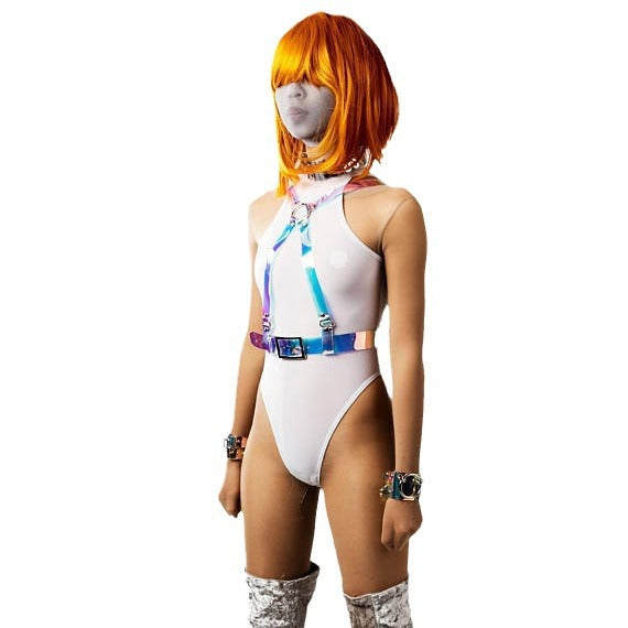 Holographic Glitter Plastic Body Harness Accessory