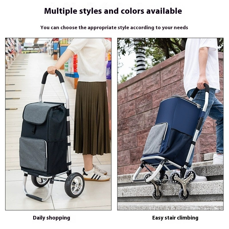 Upgraded Portable Folding Supermarket Cart