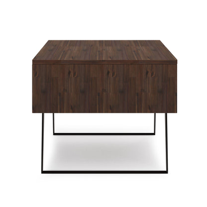 Lowry - Lift Top Coffee Table - Distressed Charcoal Brown