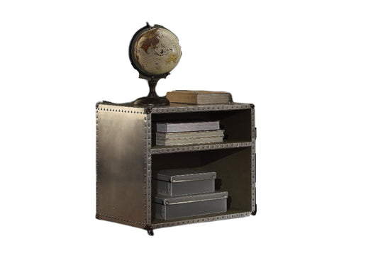 Brancaster Aluminum Nightstand with USB Power Dock