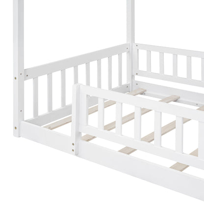 Bed House Bed Frame With Fence