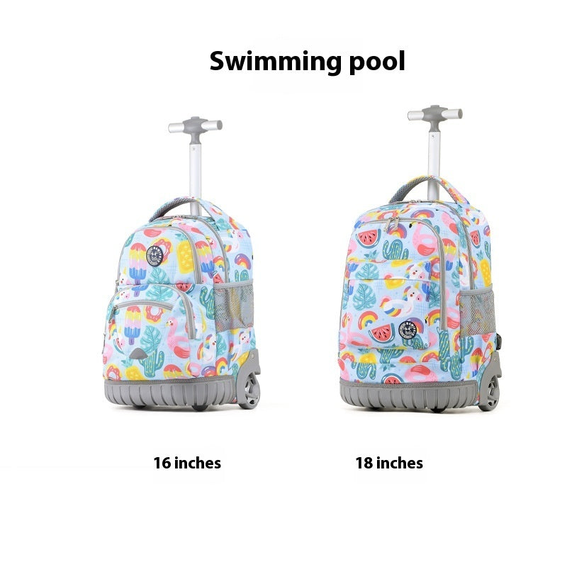 Children's Trolley Schoolbag Student Korean Style Backpack