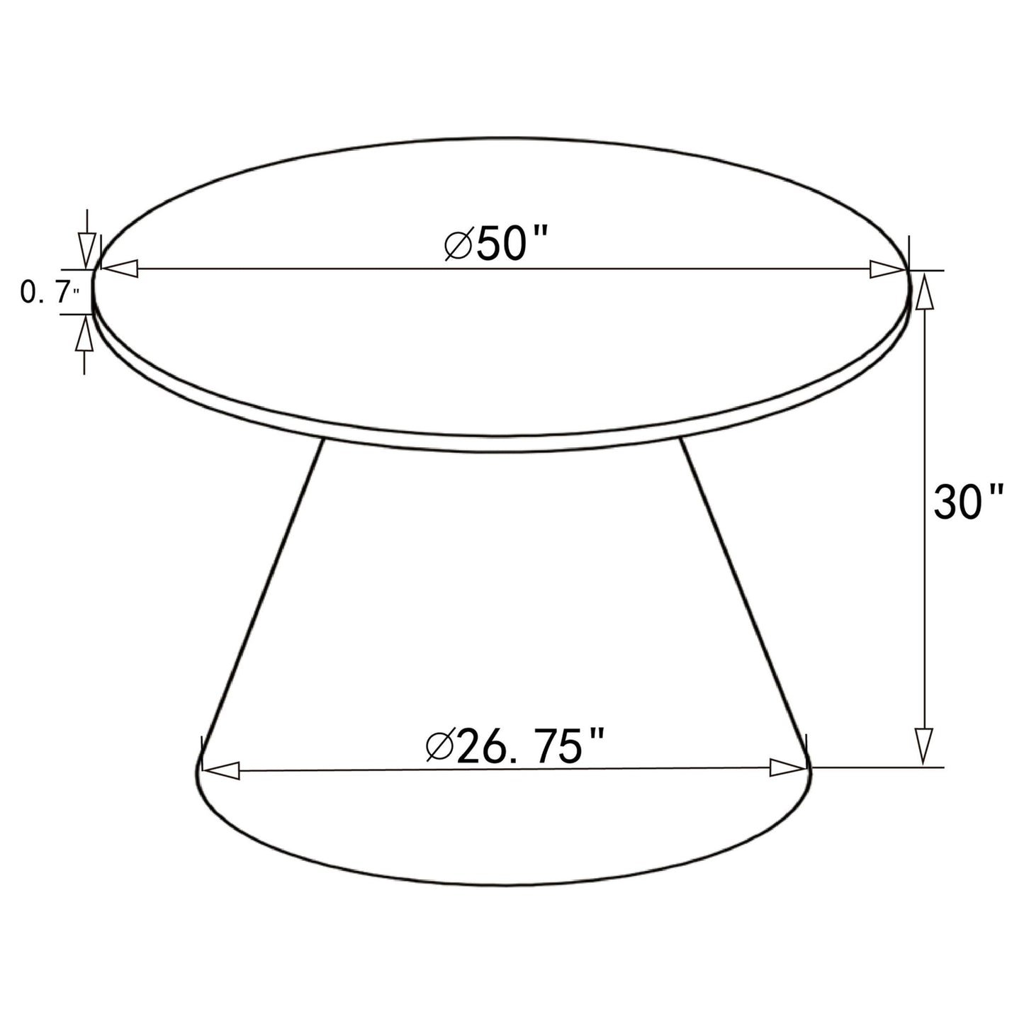 Earline - Round Dining Table - White Marble