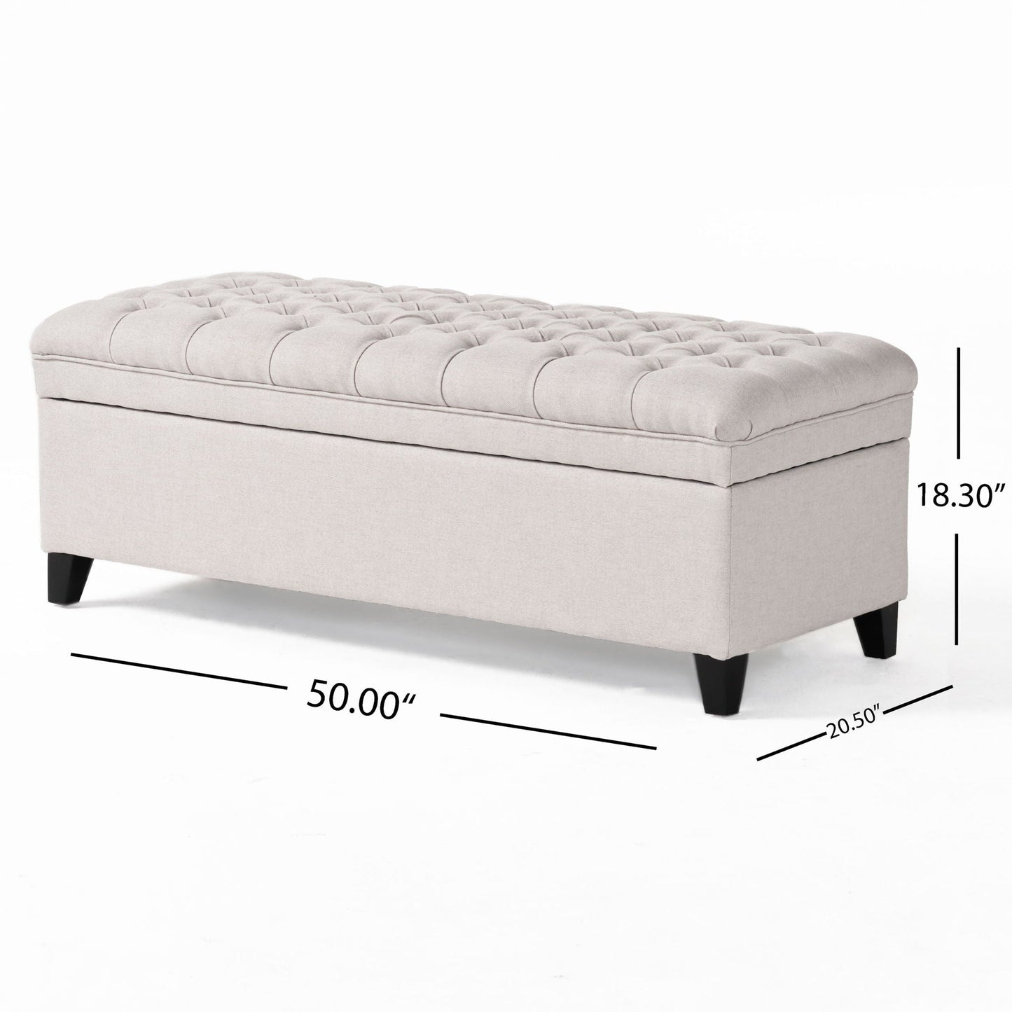 Juliana Storage Ottoman With Birch Legs