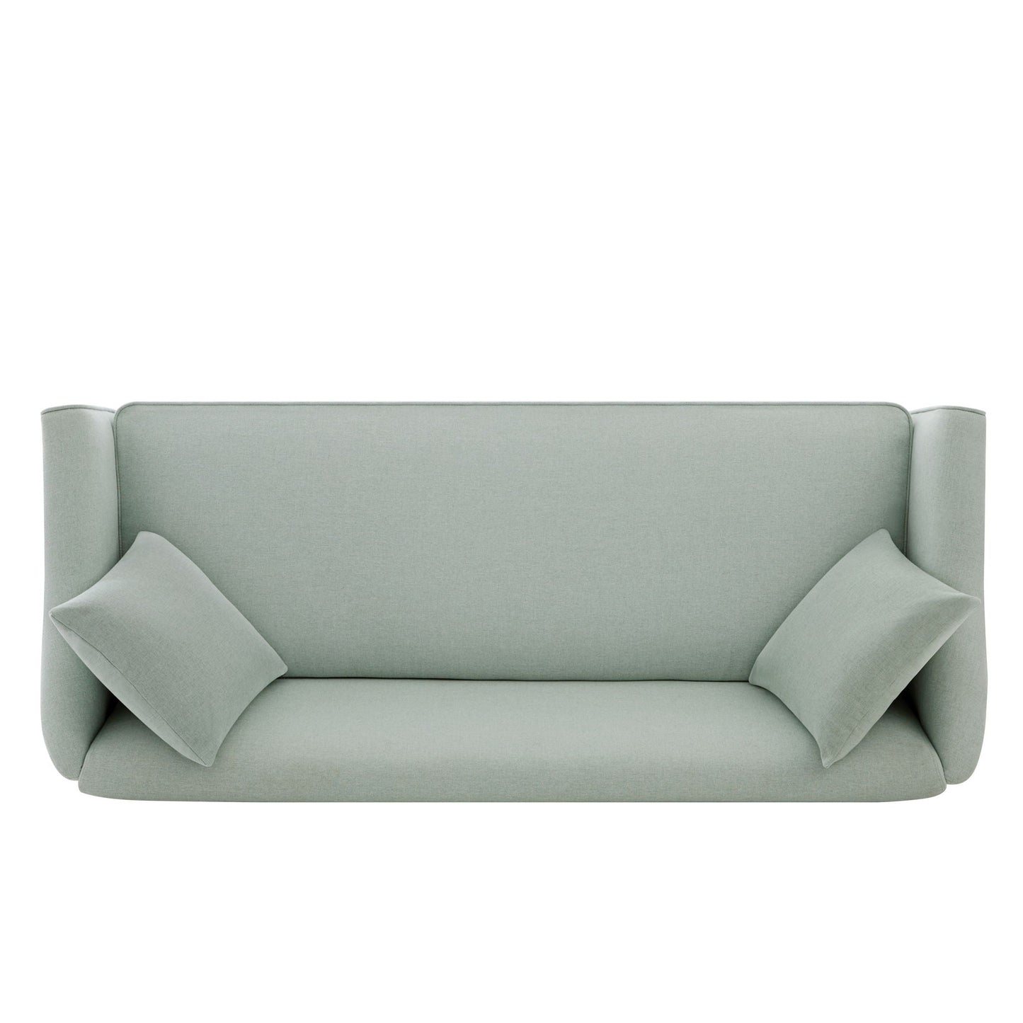 3 Seater Sofa With Wrap Around Armrests And Throw Pillows
