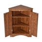 Triangle Bathroom Storage Cabinet With Adjustable Shelves, Freestanding Floor Cabinet For Home Kitchen