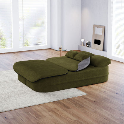 2 In 1 Foldable Sofa Bed With Multi Functional Blanket, Floor Lounge Sofa