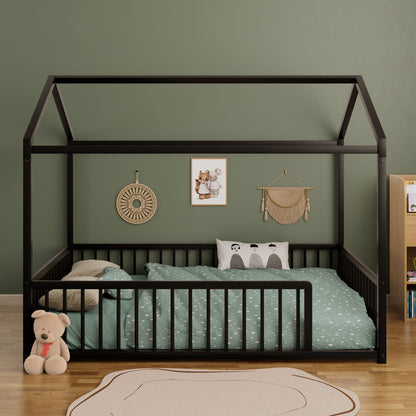 Montessori Floor Bed Frame With House Shape