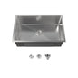 Stainless Steel Kitchen Sink, 30″x19″ Drop In Single Bowl, Undermount Handmade Sink in Brushed Nickel