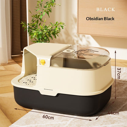 Enclosed Splash-Proof Cat Litter Box