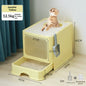 Extra-large Fully Enclosed Drawer-Type Foldable Cat Litter Box