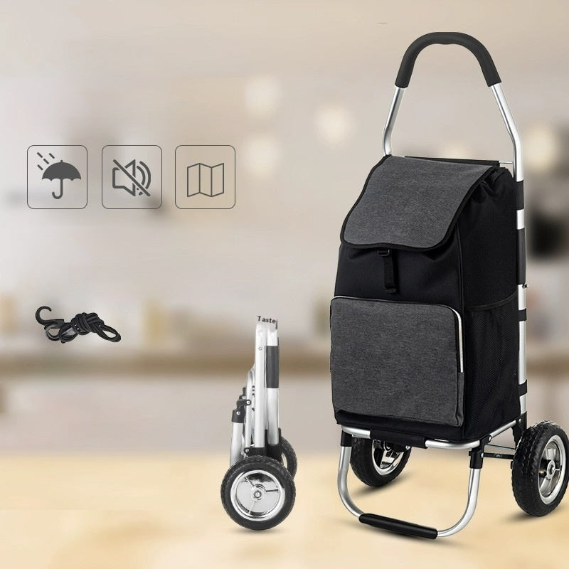 Upgraded Portable Folding Supermarket Cart
