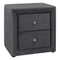 Nightstand With Storage Drawer, Upholstered, Transitional