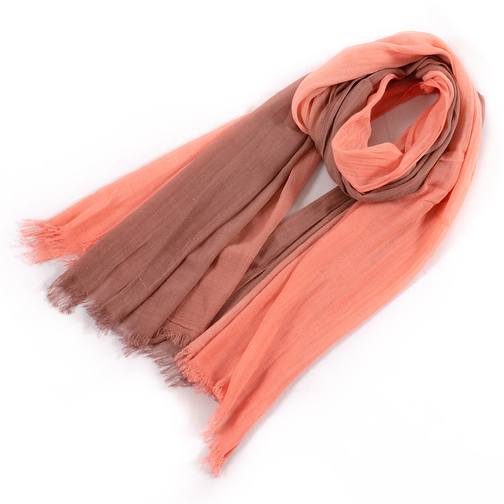 Large Soft Scarf Warm Cotton Tassel