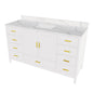 60" Modern Solid Wood Bathroom Vanity with Sink
