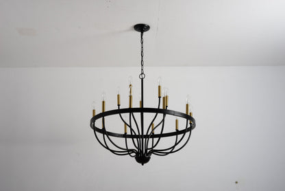 18-Light Industrial Iron Candle Chandelier
