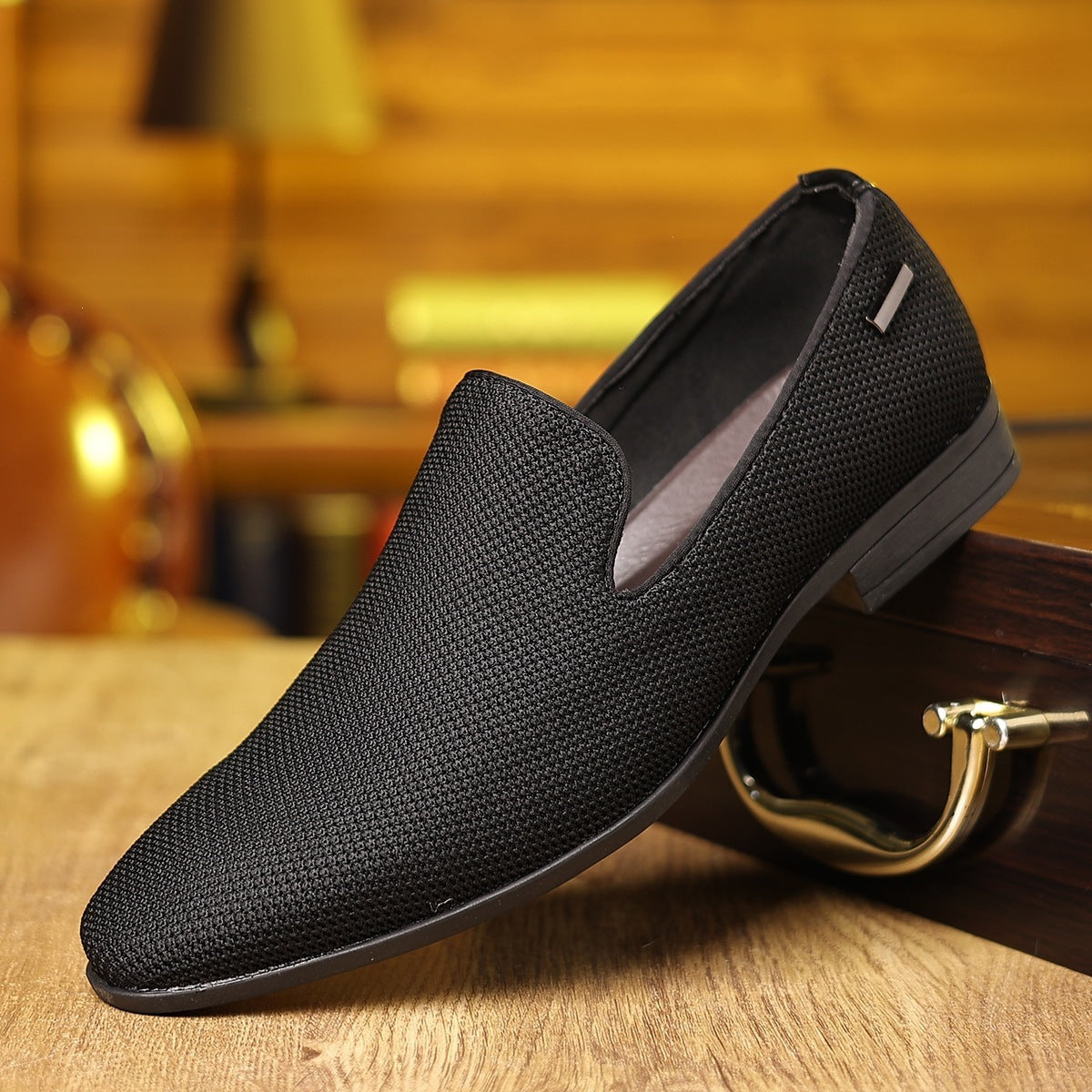 Casual Pointed-toe Leather Shoes Mens Breathable Formal Footwear