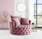Zunyas Velvet Accent Chair With Swivel