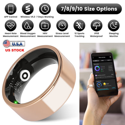 Smart Ring Health Tracker with Sleep & Fitness Monitoring