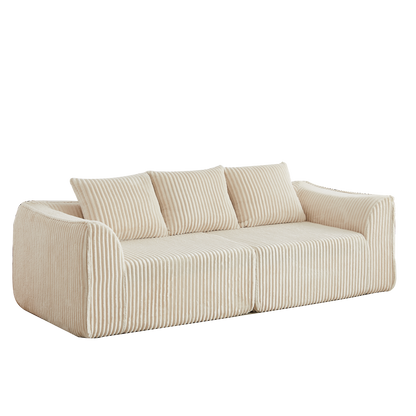 Minimalist 3-Seater Corduroy Sofa