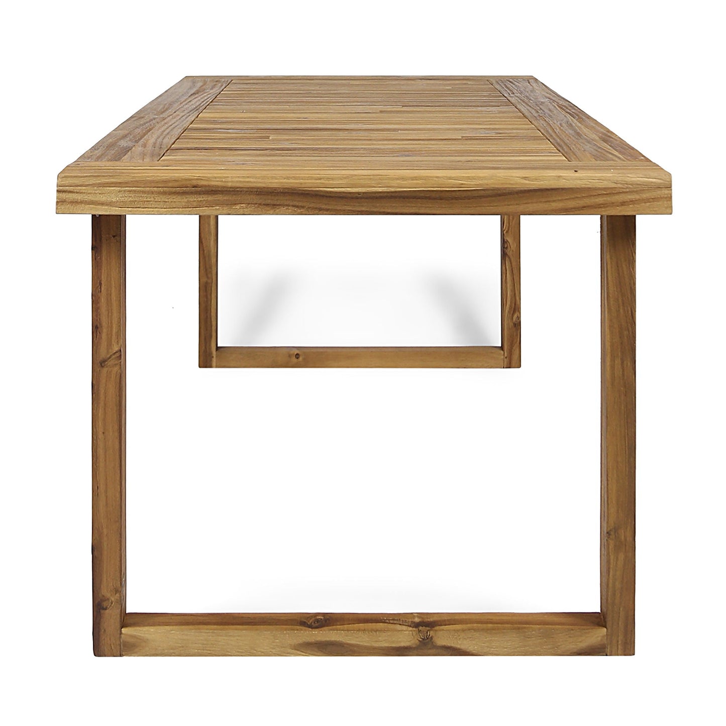 Outdoor 7 Piece Dining Set With Cushions - Sandblasted Natural / Beige