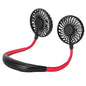 Neck Hanging Fan Hand Free Portable Aromatherapy USB Fans 360¡Rotatable Rechargeable Dual Cooling Fans w/Color Changing Led