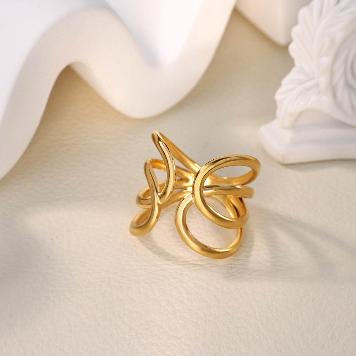 Creative Alien Big Wave Open Ring For Women