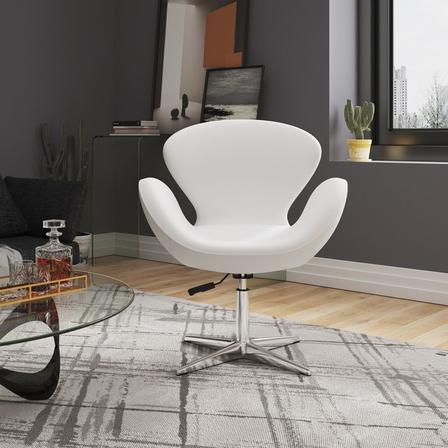 Raspberry - Swivel Lounge Chair