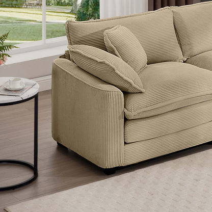 Modern Classic Fabric Single Chair Deep Seat Sofa With Pillow