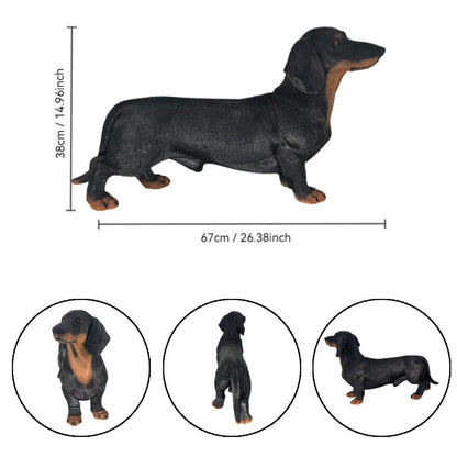 26" Black and Tan Dachshund Statue