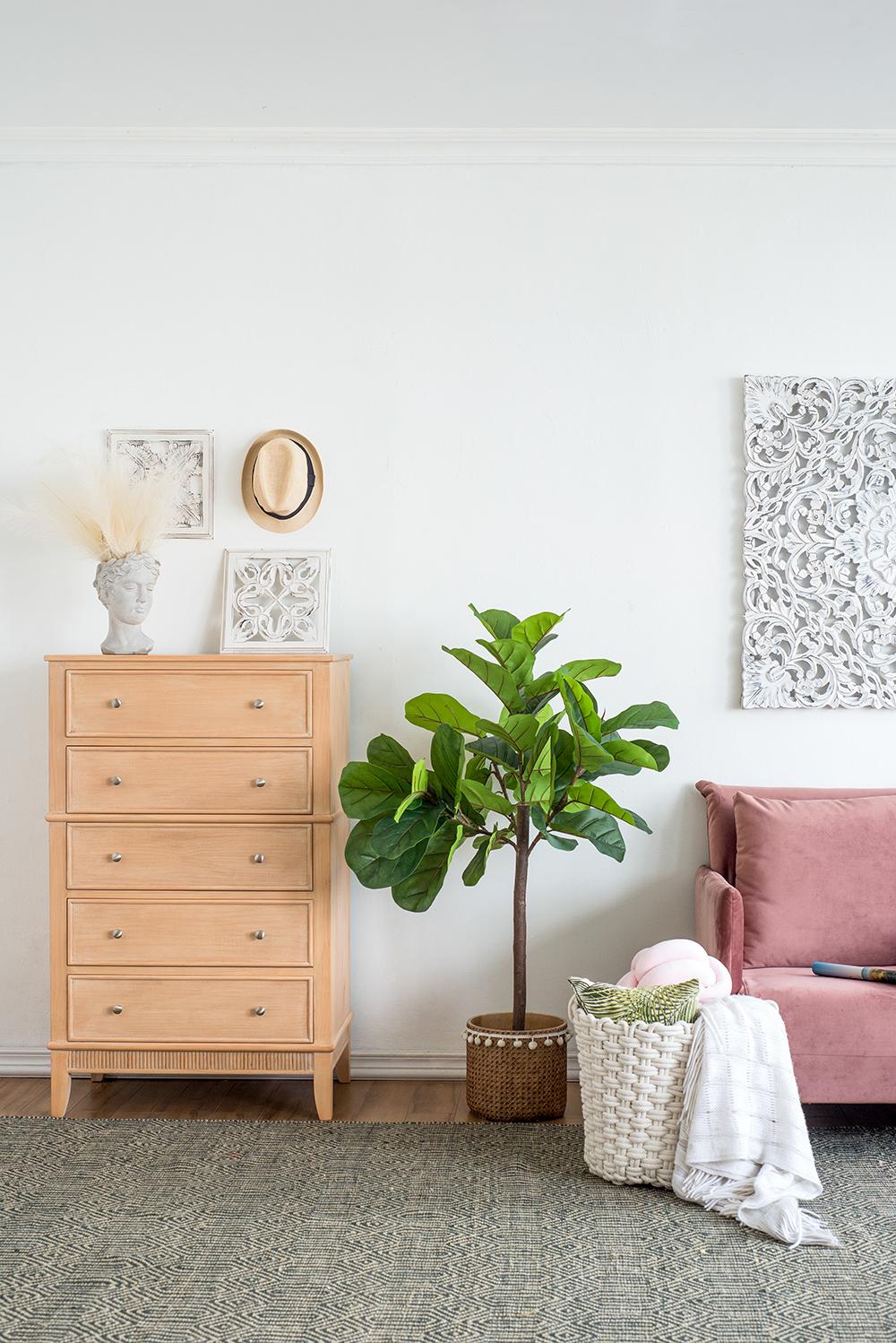25x25x52"H Fiddle Fig Leaf Tree with 40 Leaves