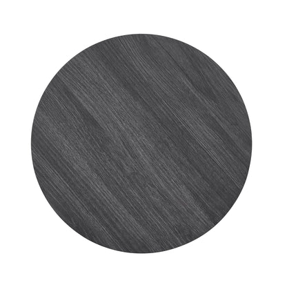Anze - 3 Piece Coffee Table Set Contemporary Oval Wood Shelf - Charcoal