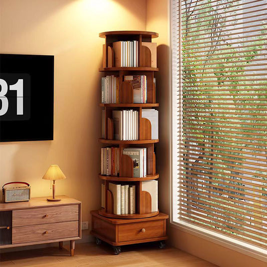 Upgraded Rotating Bookshelf - 360 Display Corner Bookcase
