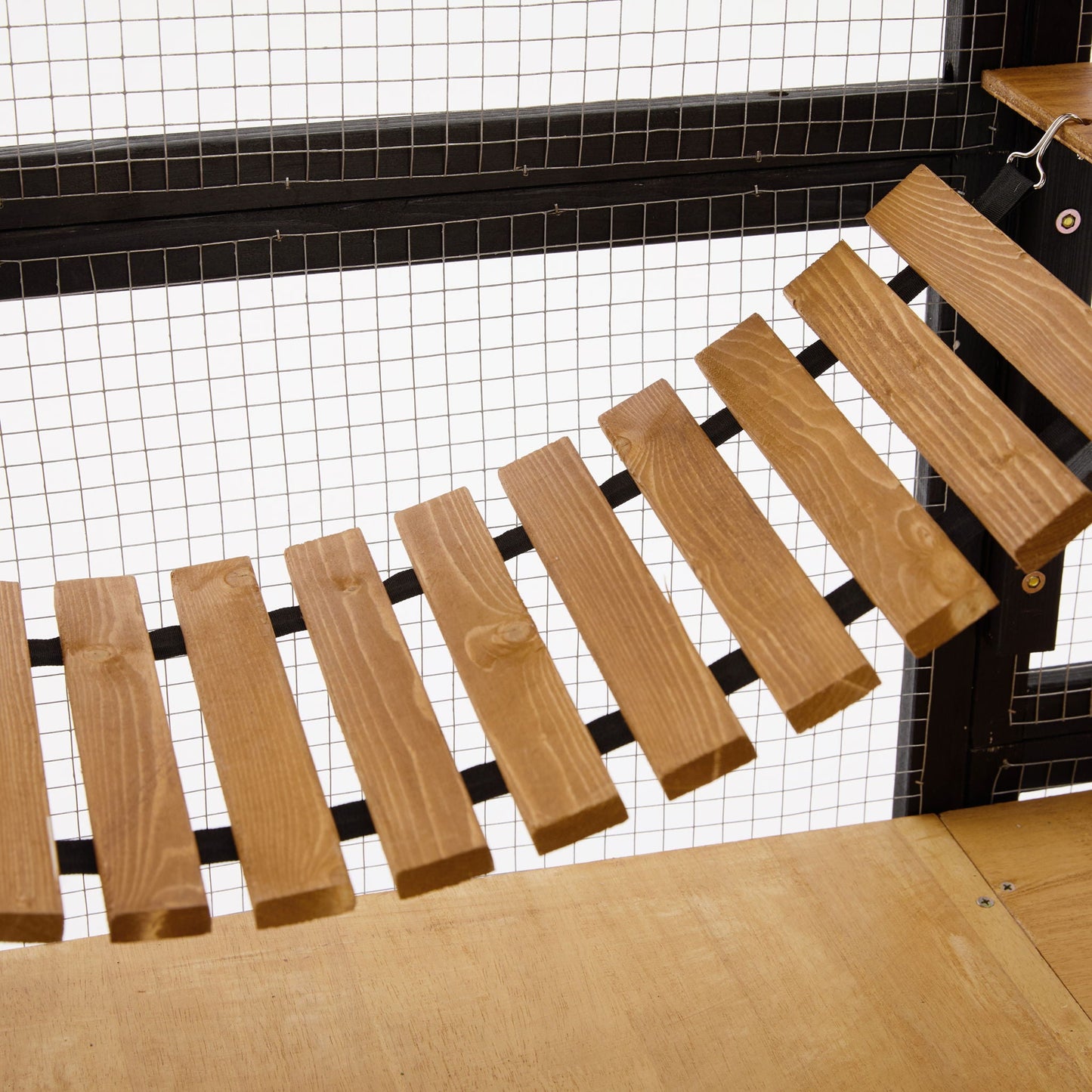 Outdoor Cat Enclosure With Sleeping Houses, Jumping Platforms, Scratching Post