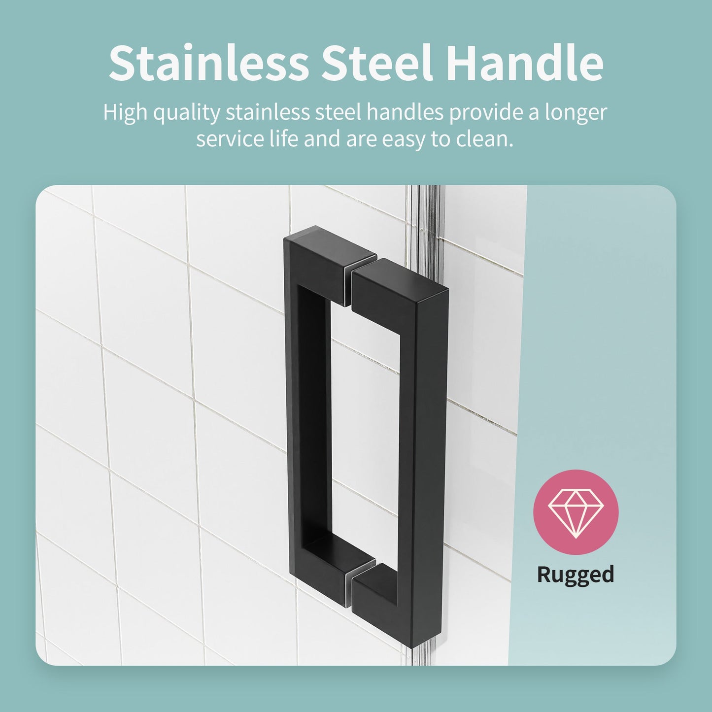 56-60" W x 76" H Frameless Single Sliding Soft-Close Shower Door