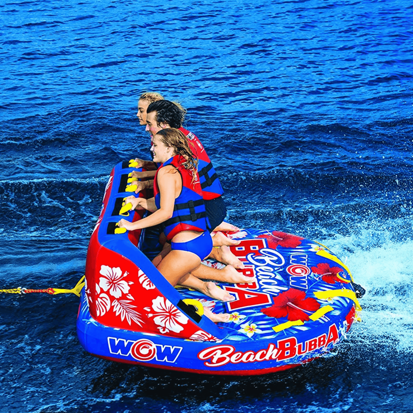 WOW Watersports Beach Bubba 3 Person 3P Towable w Webbing Foam Handles