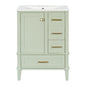Bathroom Vanity, Modern Bathroom Cabinet With Sink Combo Set, Bathroom Storage Cabinet With A Soft Closing Door And 3 Drawers, Solid Wood Frame