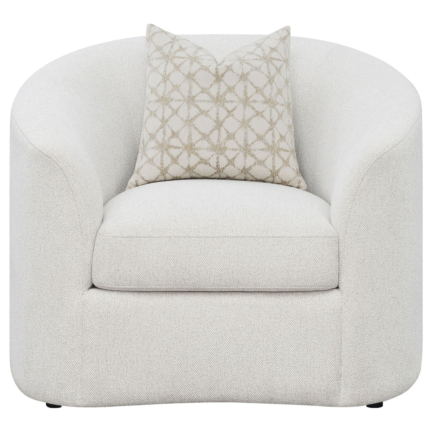 Rory - Sloped Arms Chair With Pillow - White