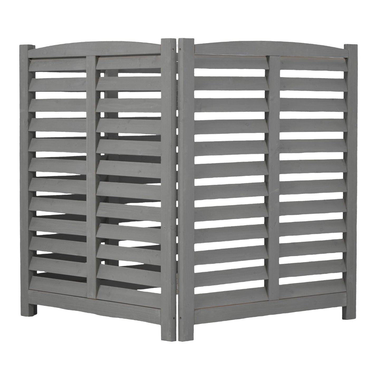 3 Panel Outdoor Wooden Air Conditioner Fence
