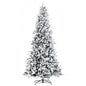HOMCOM 9 Foot Pine Snow Flocked Artificial Christmas Tree