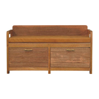 Oxford Oak-ish 2-Drawer Storage Bench