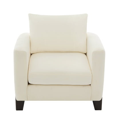 Modern Accent Chair Stylish Club Chair Armchair with Rubberwood Legs for Living Room, Bedroom, or Office
