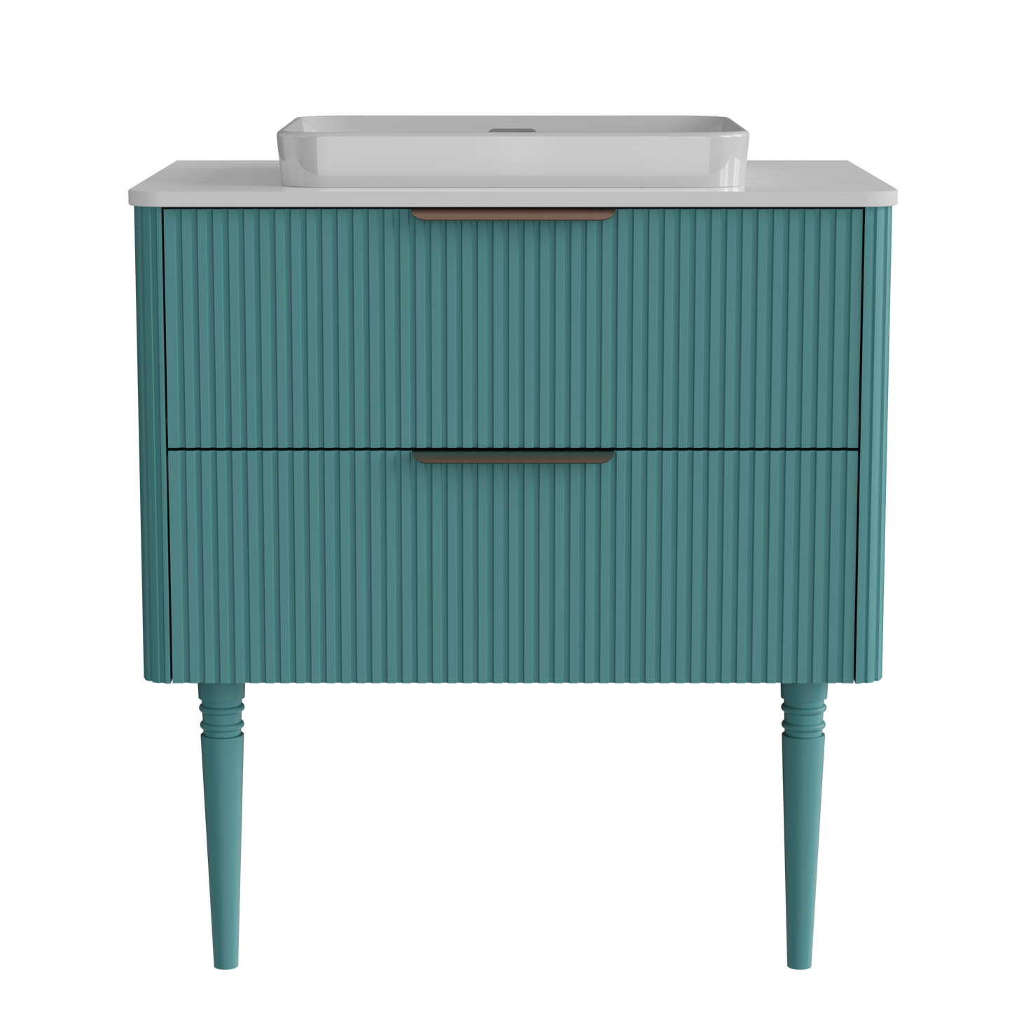 Elena Striped Aquamarine Bathroom Vanity Without Sink