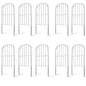 10Pcs Decorative Garden Fence Rustproof Iron Wire Arched Fence Animal Barrier Border 12.59Ó Width 23.93Ó Length For Yard Landscape Patio Outdoor Decor