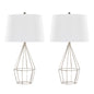 Diana - Contemporary Table Lamp (Set of 2) - Polished Nickel / Black Satin