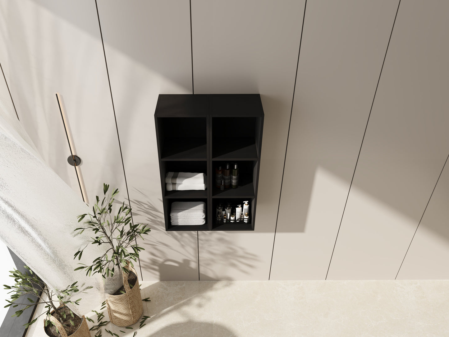 24 Inch Wall Mounted Storage Shelves Combination