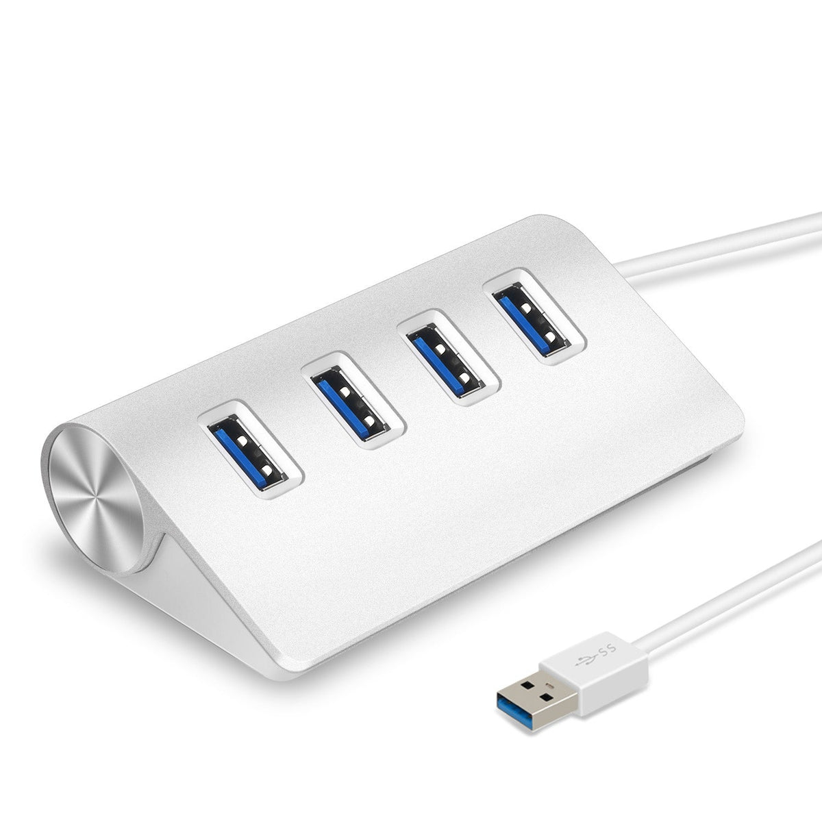 4 Ports USB3.0 Hub 5Gbps USB3.0 Aluminum Expansion Hub Splitter File Video Date Reader Transmission For U Disk Flash Drive Mouse Digital Camera