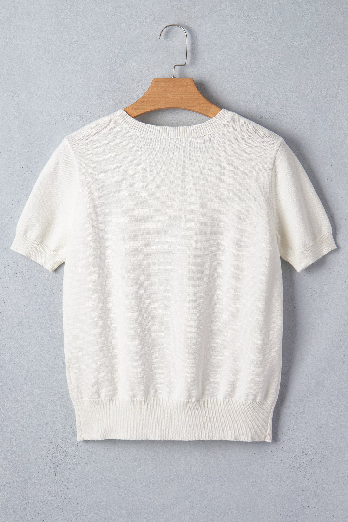 Regina Printed Short Sleeve Sweater